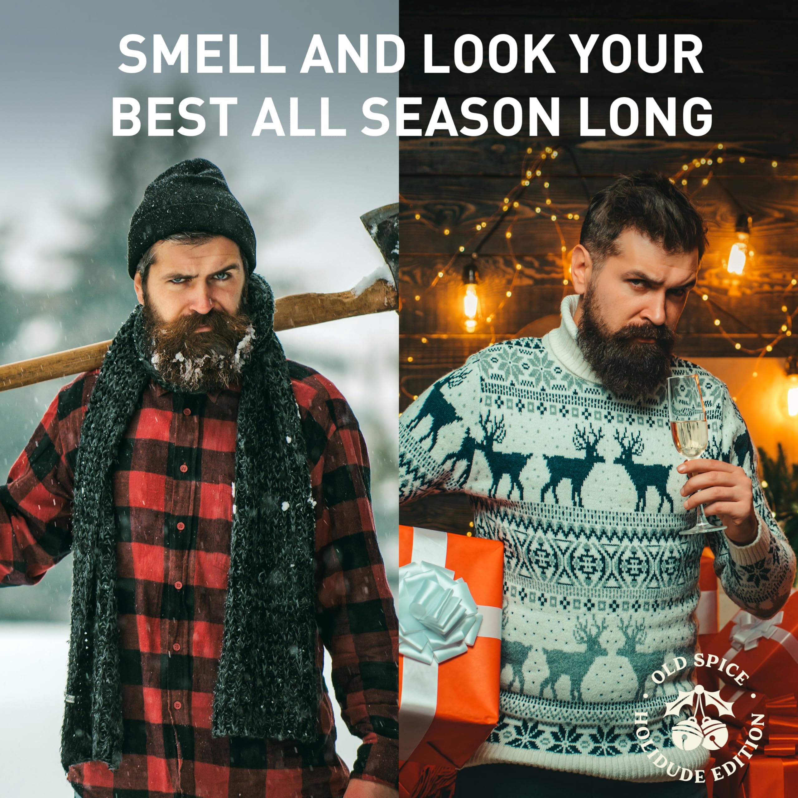 Old Spice Holidude Galleta Azúcar, etiqueta visible, fragancia dulce para momentos festivos.