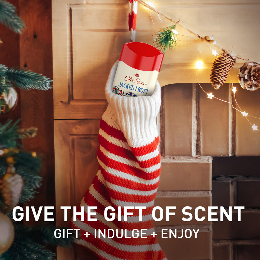 Old Spice Holidude LumberSnack bottle showcases rugged holiday packaging.