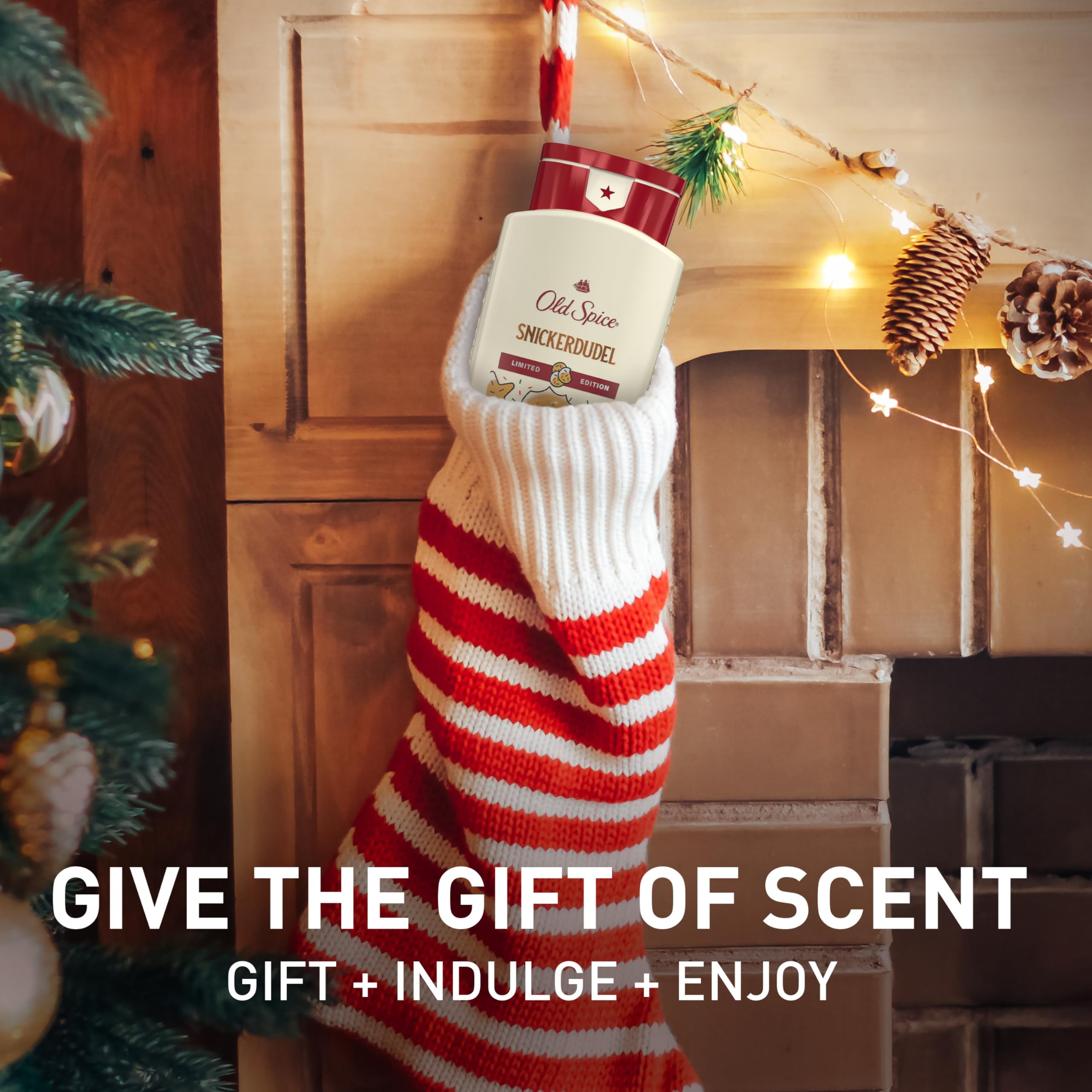 Old Spice Holidude PumpKing bottle adds cozy spice to daily shower ritual.