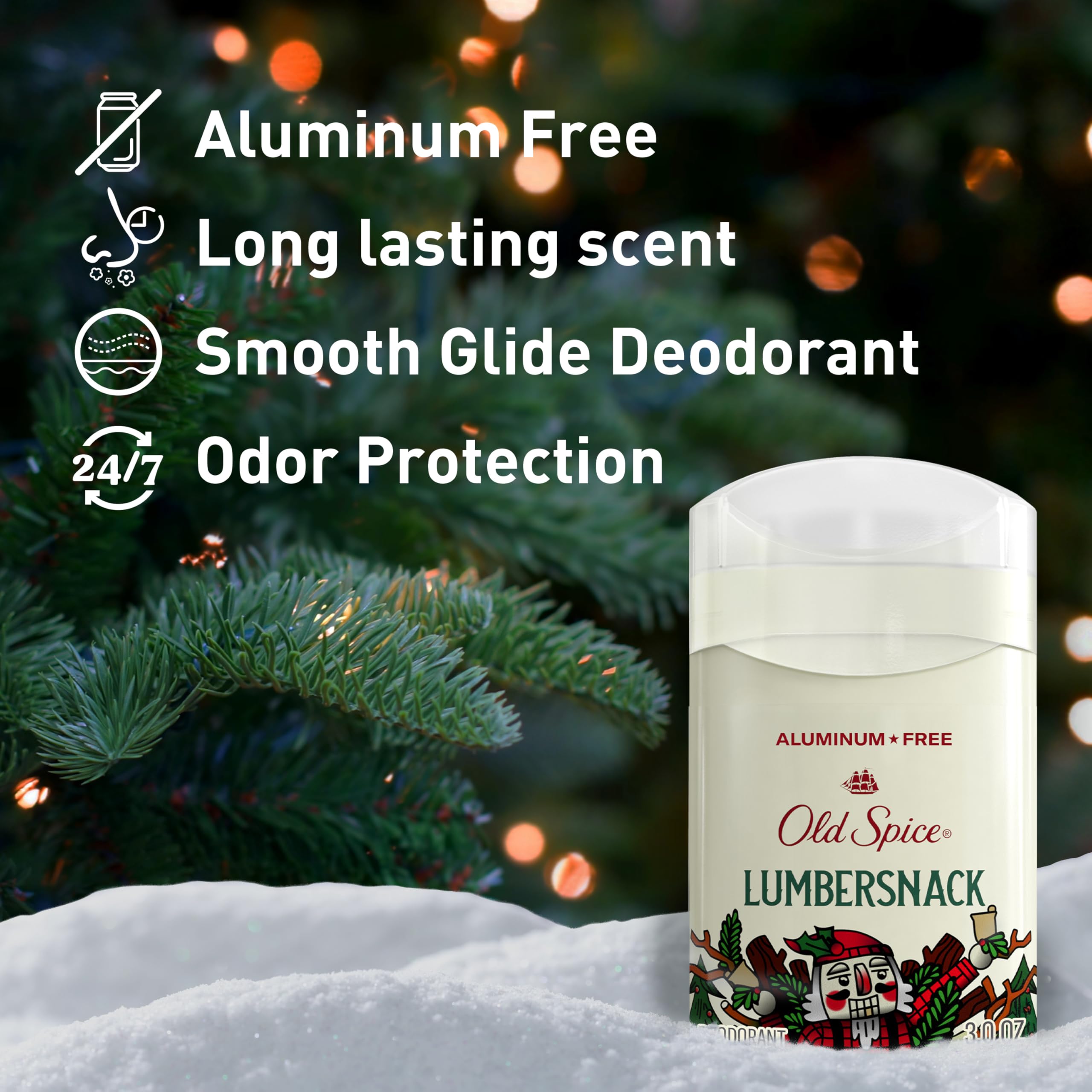 Old Spice Holidude Snickerdudel deodorant bottle with cozy bakery aroma.