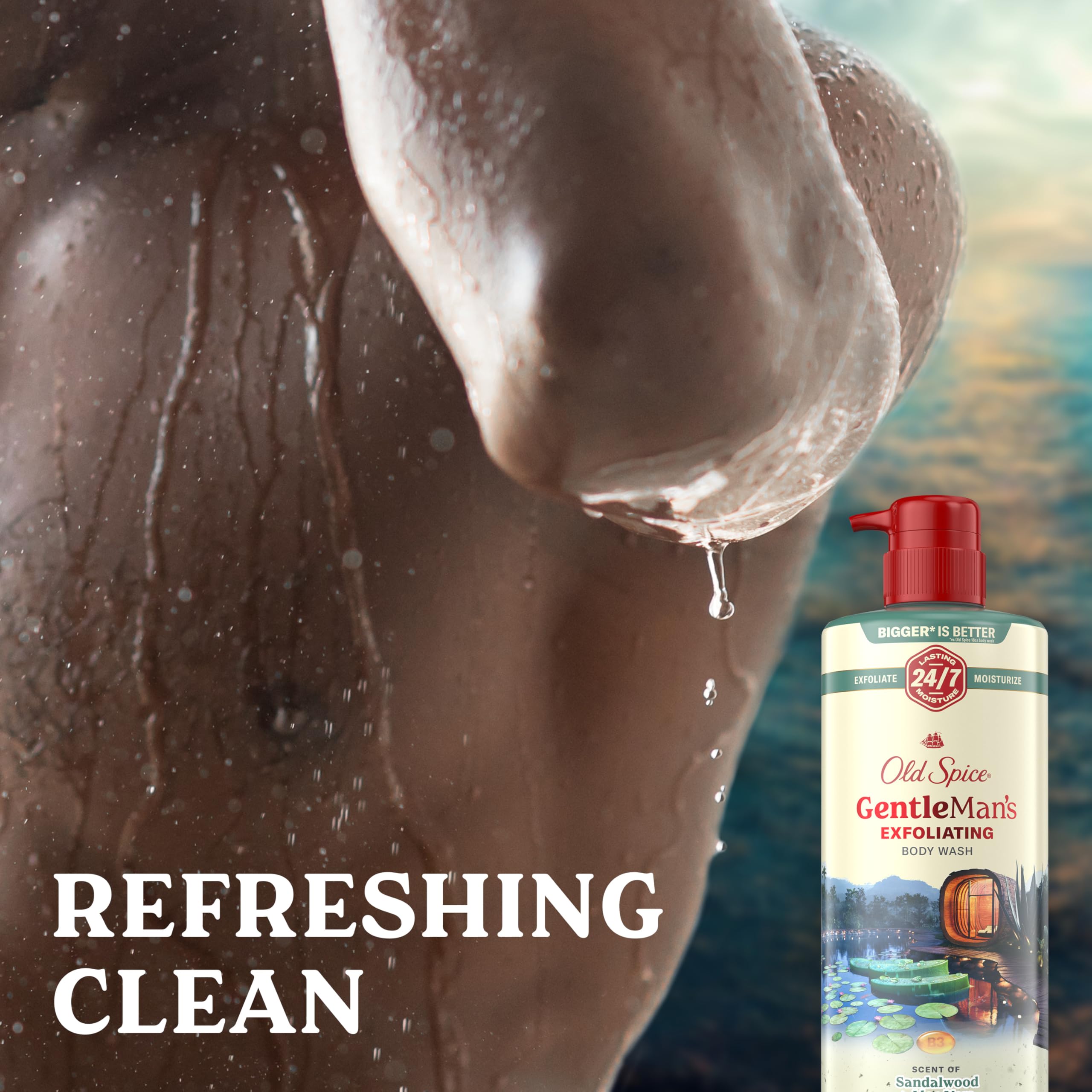 Old Spice exfoliante suave cuida la piel mientras te duchas