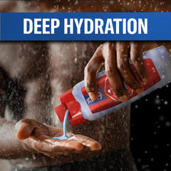 Old Spice Hydro Wash bottle back with 2-in-1 formula details