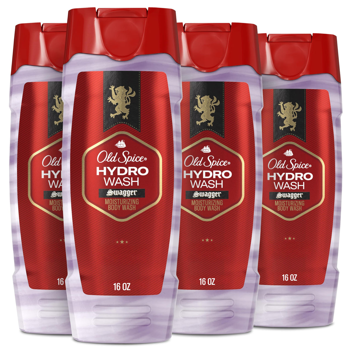 Old Spice Hydro Wash bottle pour showing easy dispense for daily cleansing