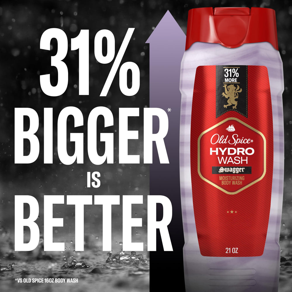 Textura cremosa de Old Spice Hydro Wash facilita el lavado
