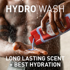 Old Spice Hydro Wash: textura hidratante para piel cómoda durante el día.