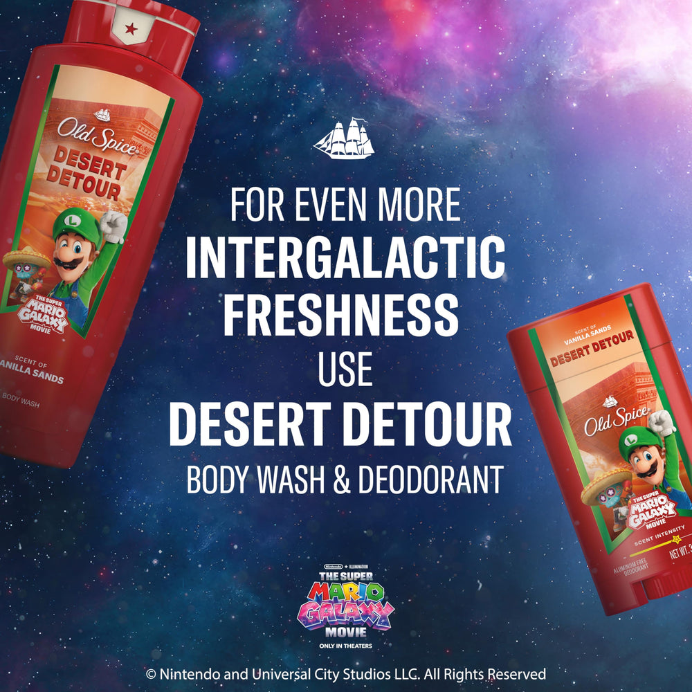 Old Spice intergalactic freshness kit with body care essentials.