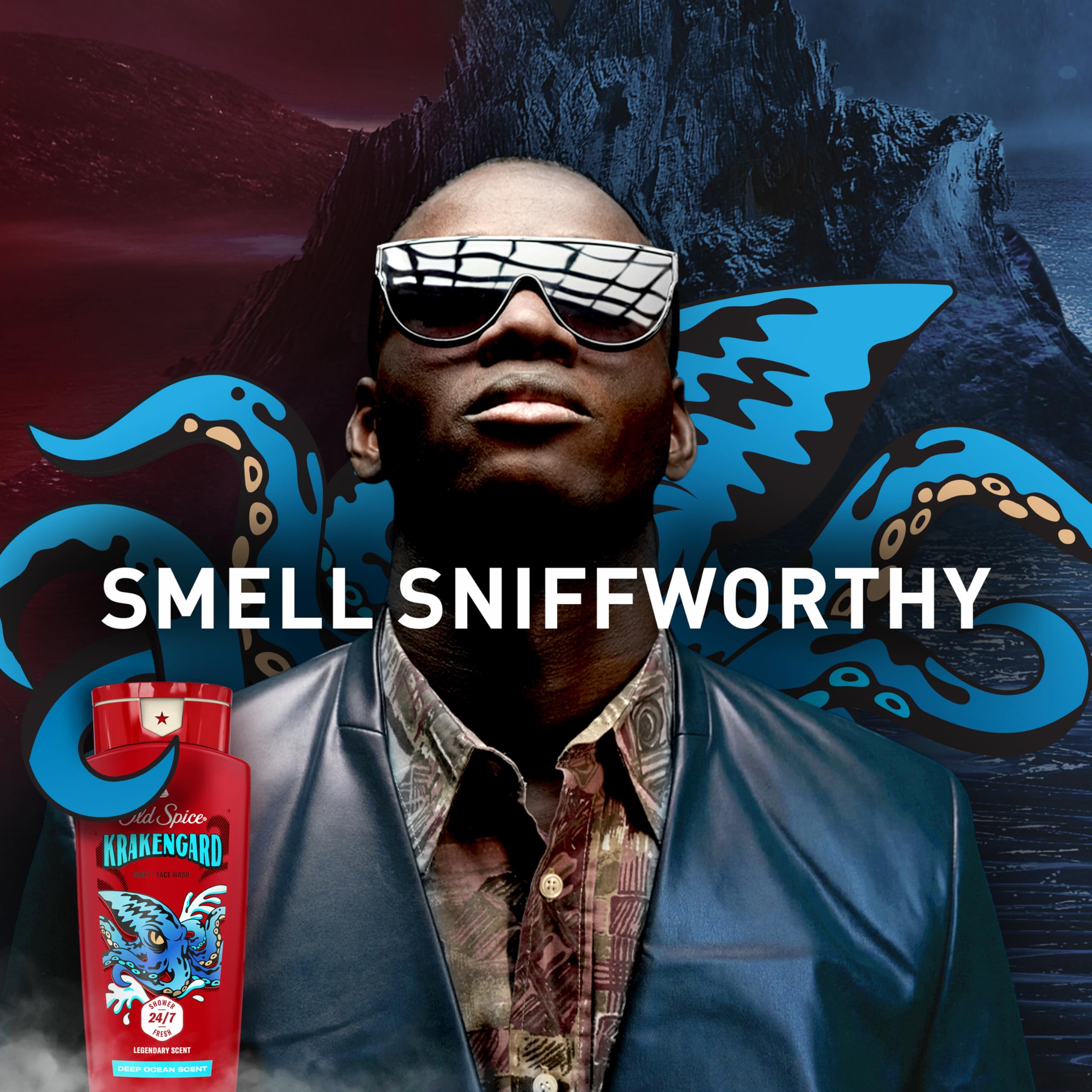 Old Spice Krakengard 2-in-1 wash cleansing body and face with convenience