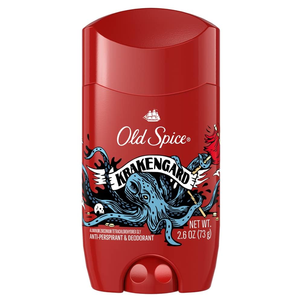 Old Spice Krakengard bottle pour signals bold sea-inspired scent for all-day confidence.