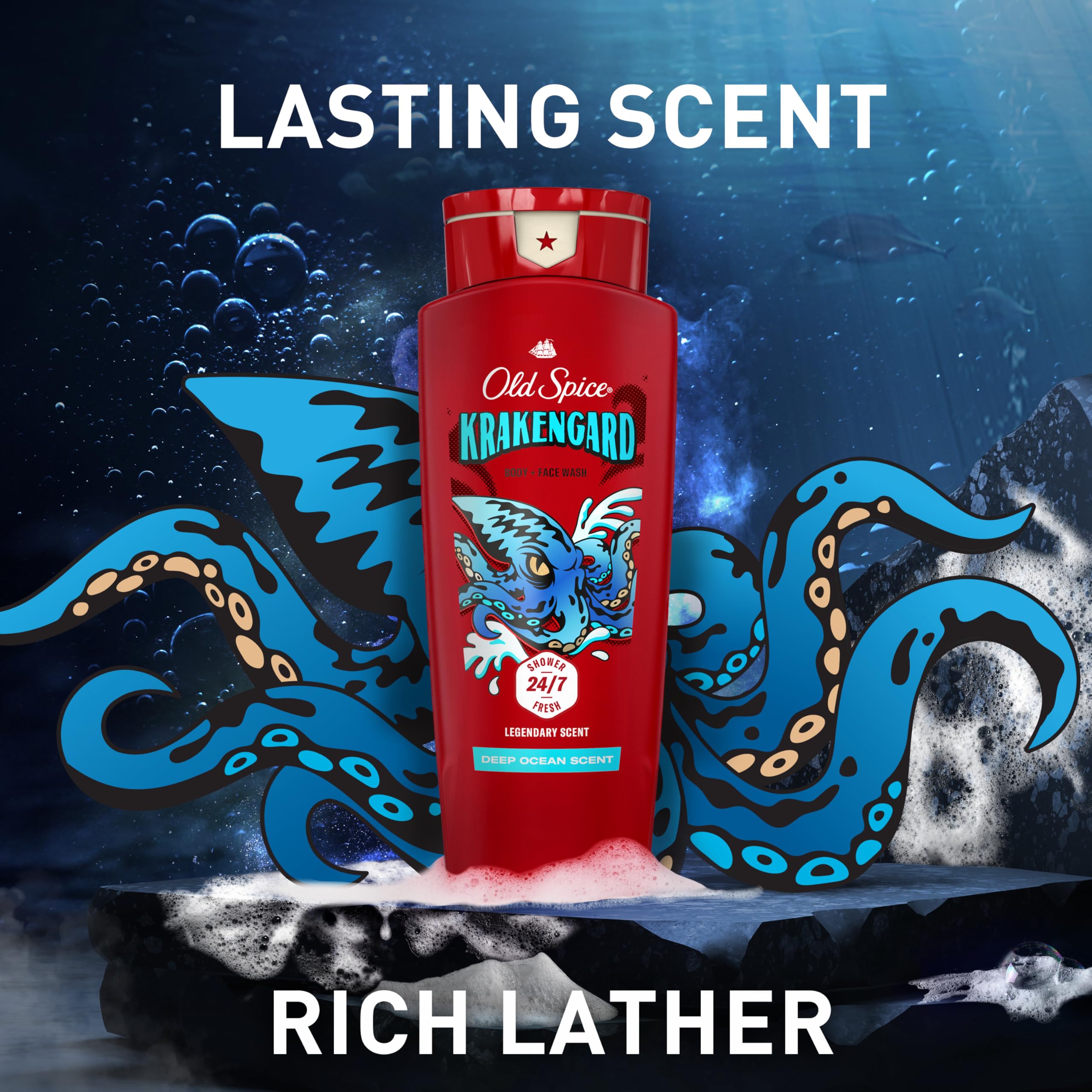 Old Spice Krakengard pack-four box indicating value and steady supply