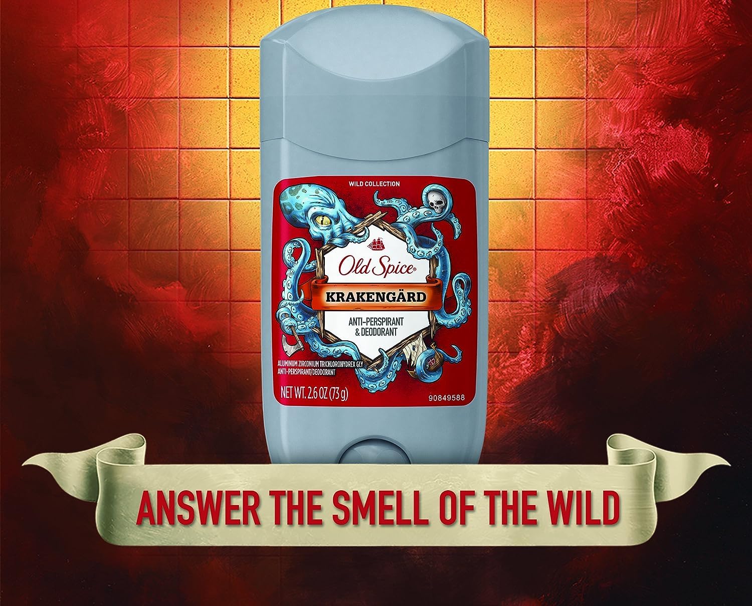 Old Spice Krakengard travel-size bottle hints on-the-go odor control.