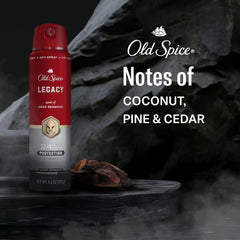 Legacy coconut pine cedar label communicates the signature scent notes