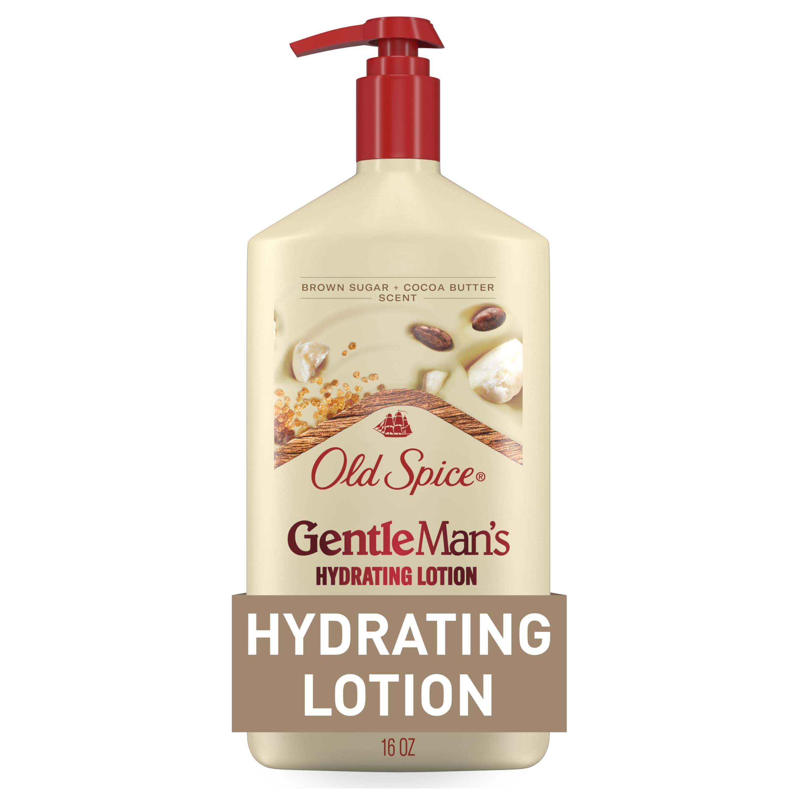 Loción Old Spice para manos, cara y cuerpo en empaque visible, hidratación sin grasa.