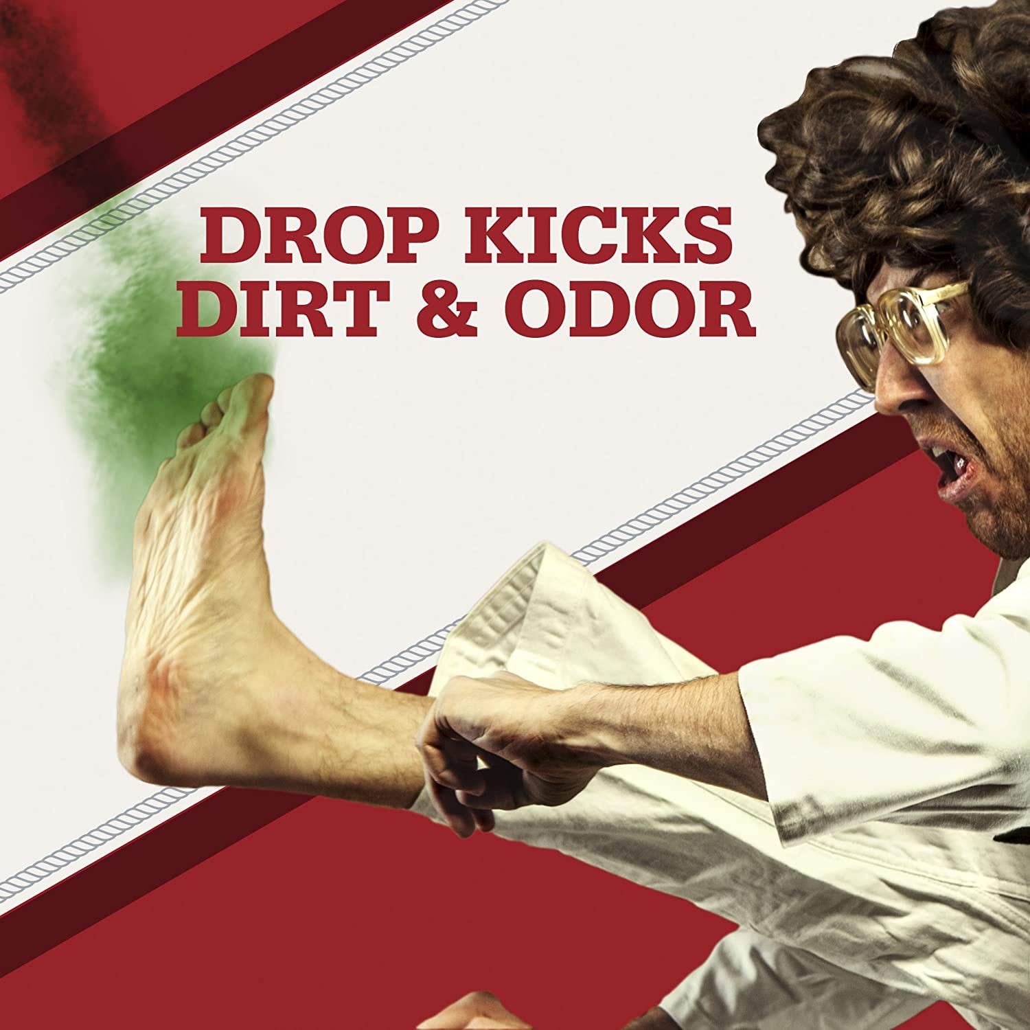 Old Spice man shower moment emphasizes an energetic routine.