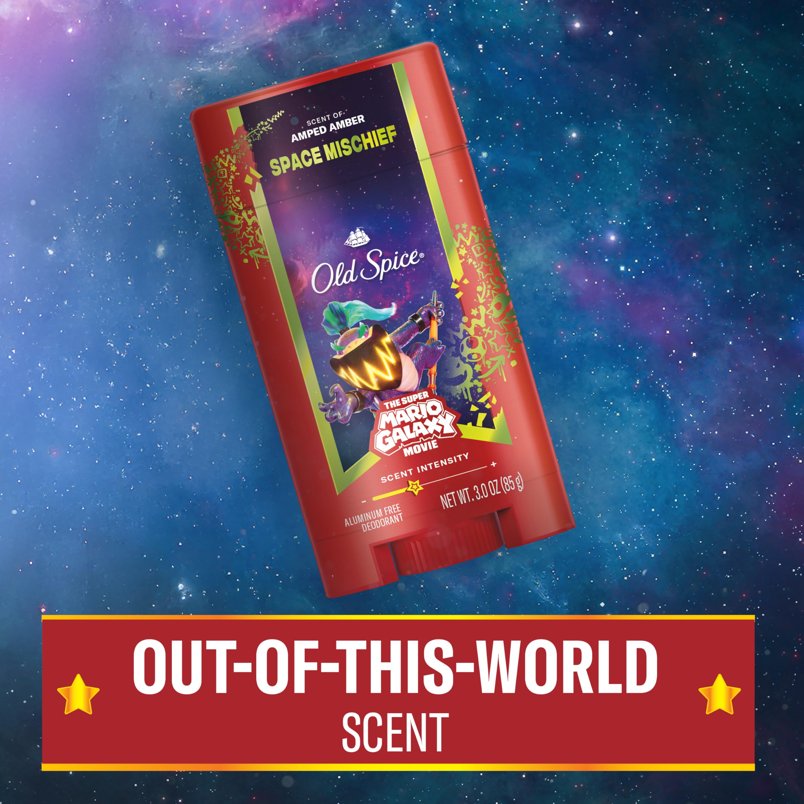 Old Spice deodorant branding close-up emphasizing premium design