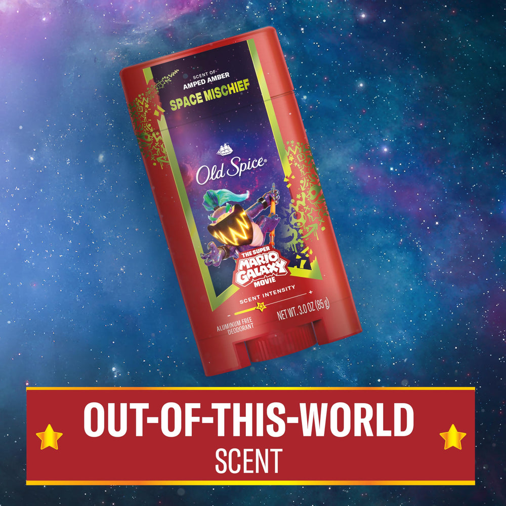 Old Spice deodorant branding close-up emphasizing premium design