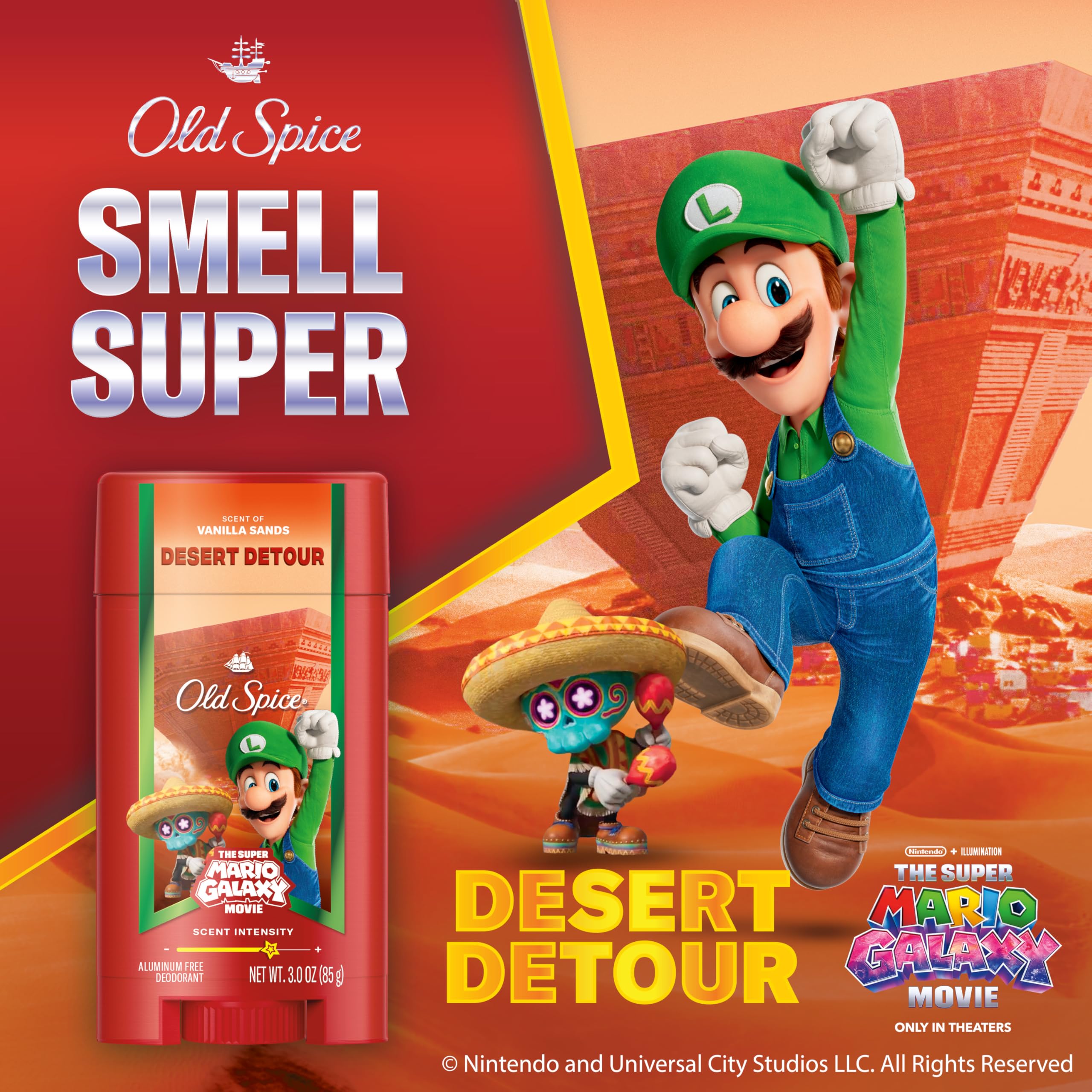 Old Spice Mario Galaxy collaboration box featuring limited edition deodorant.