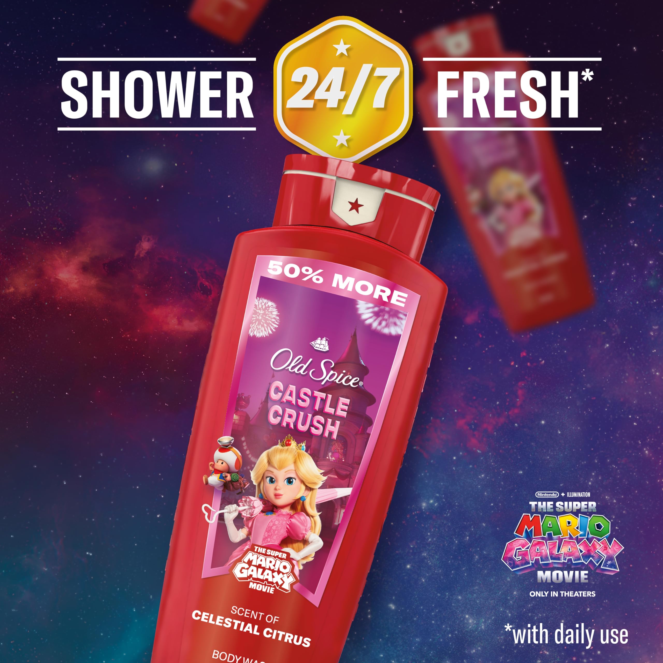 Old Spice Mario Galaxy packaging detail on Special Edition box.