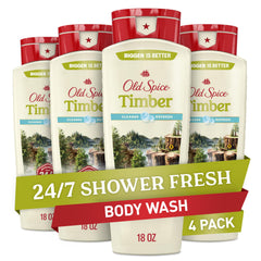 Old Spice 24/7 Shower Fresh bottle ready for daily cleansing and lasting scent.