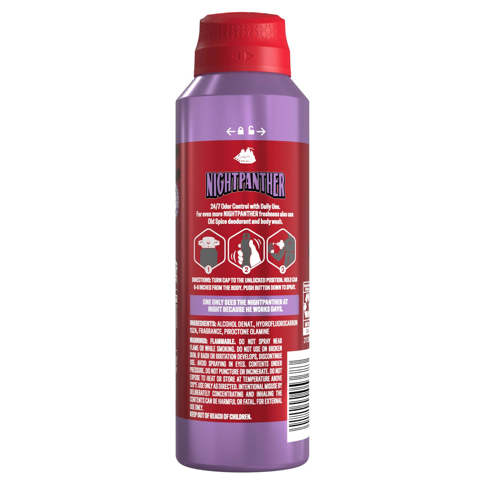 Old Spice Night Panther aluminum-free formula for everyday protection.