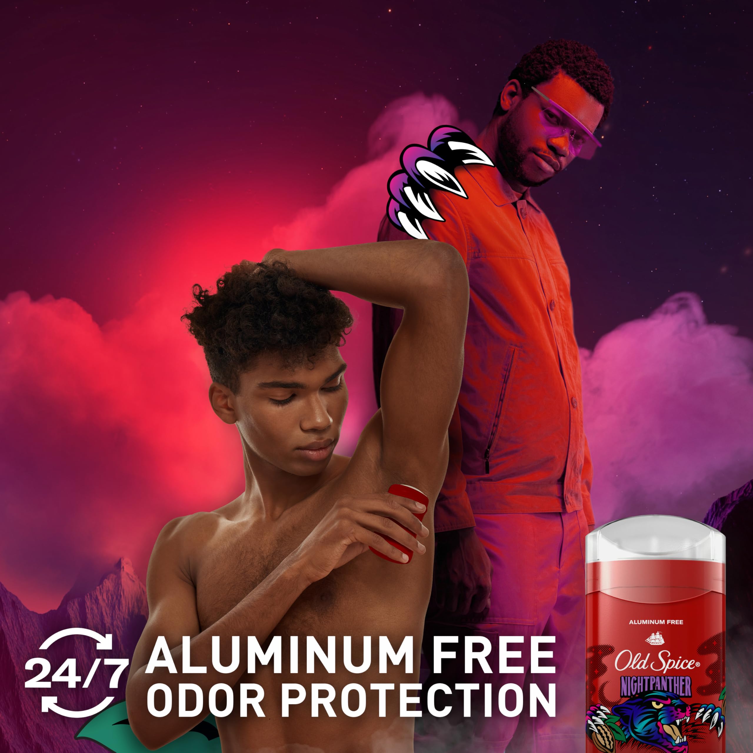 Notas de aroma oscuras con chocolate y vainilla de Old Spice NightPanther.
