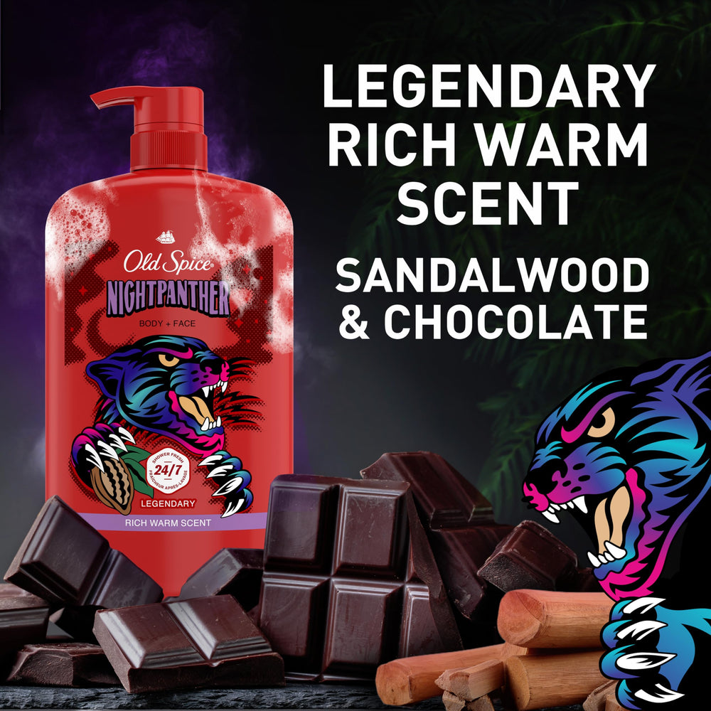Uso diario con Old Spice NightPanther para cuerpo y rostro