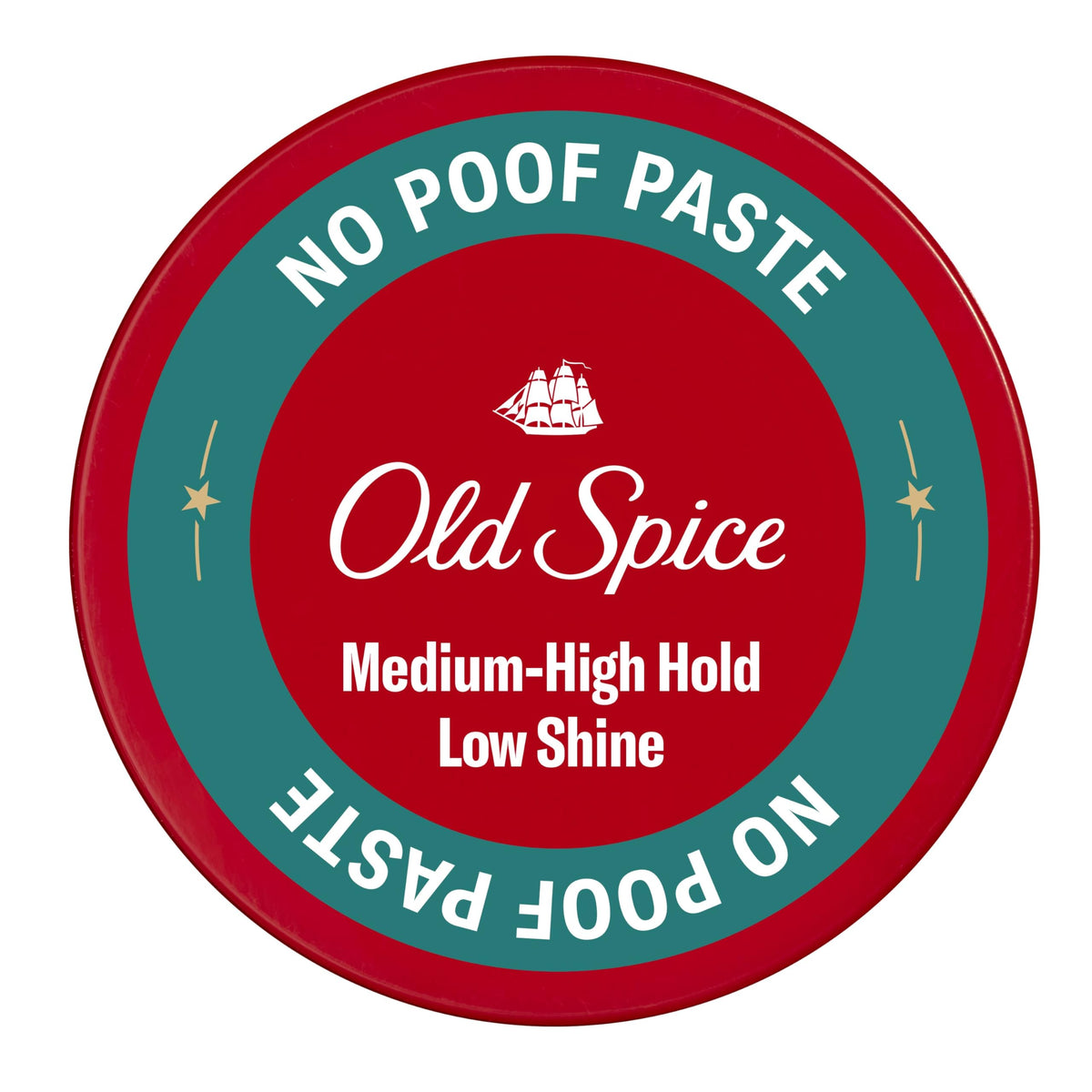 Old Spice No-Poof Paste botella para control del peinado y look definido.