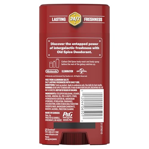 Old Spice odor protection badge for confident daily wear.