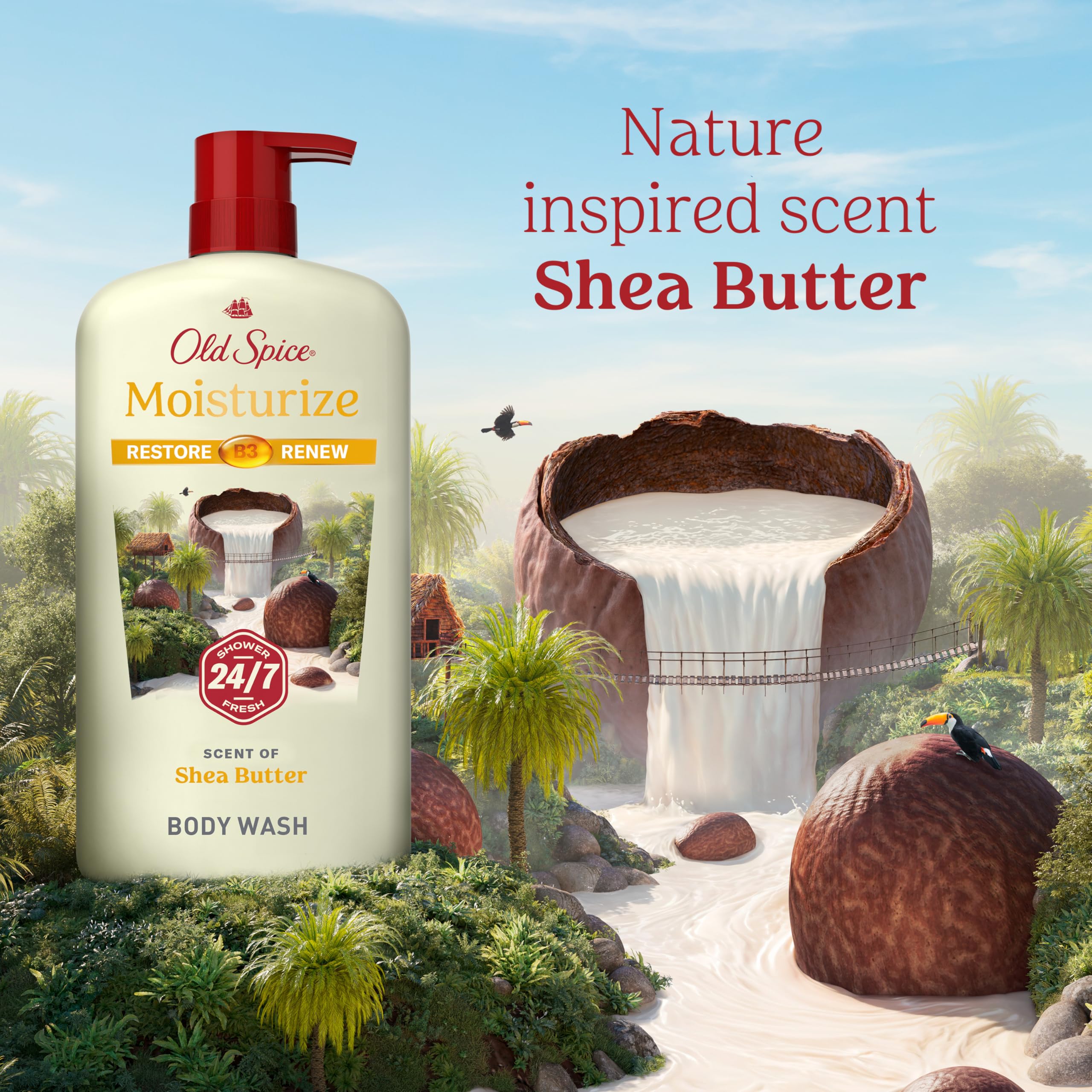 Old Spice pack of 4 30 oz bottles shown for value.