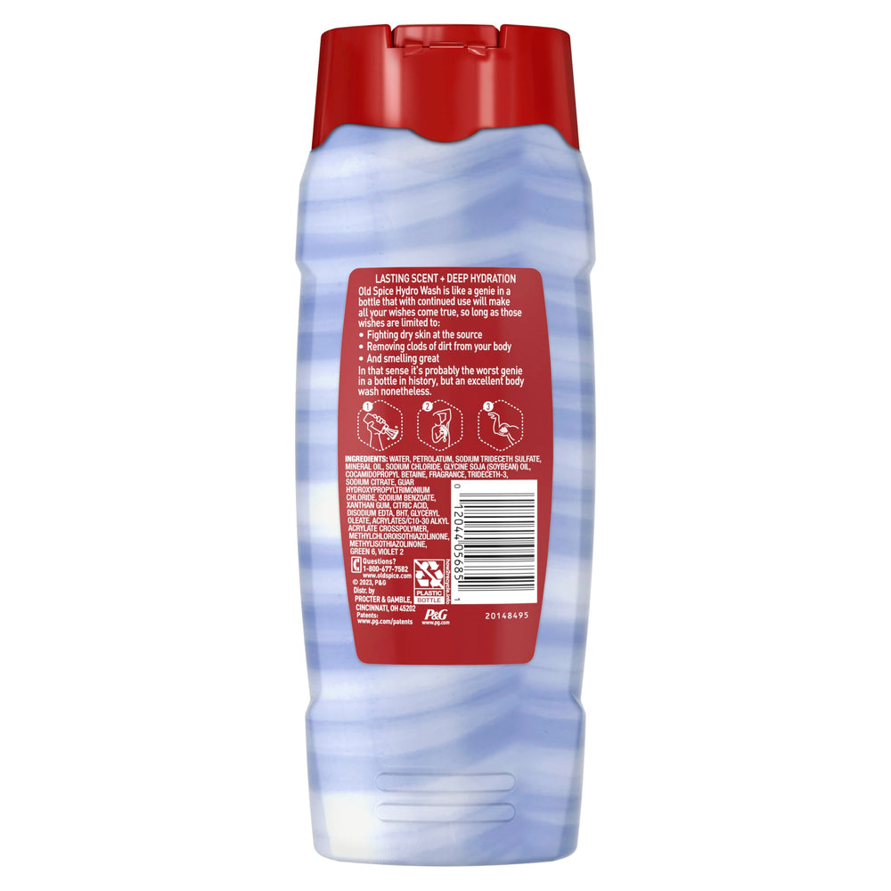 Old Spice pack of four Hydro Wash bottles on display