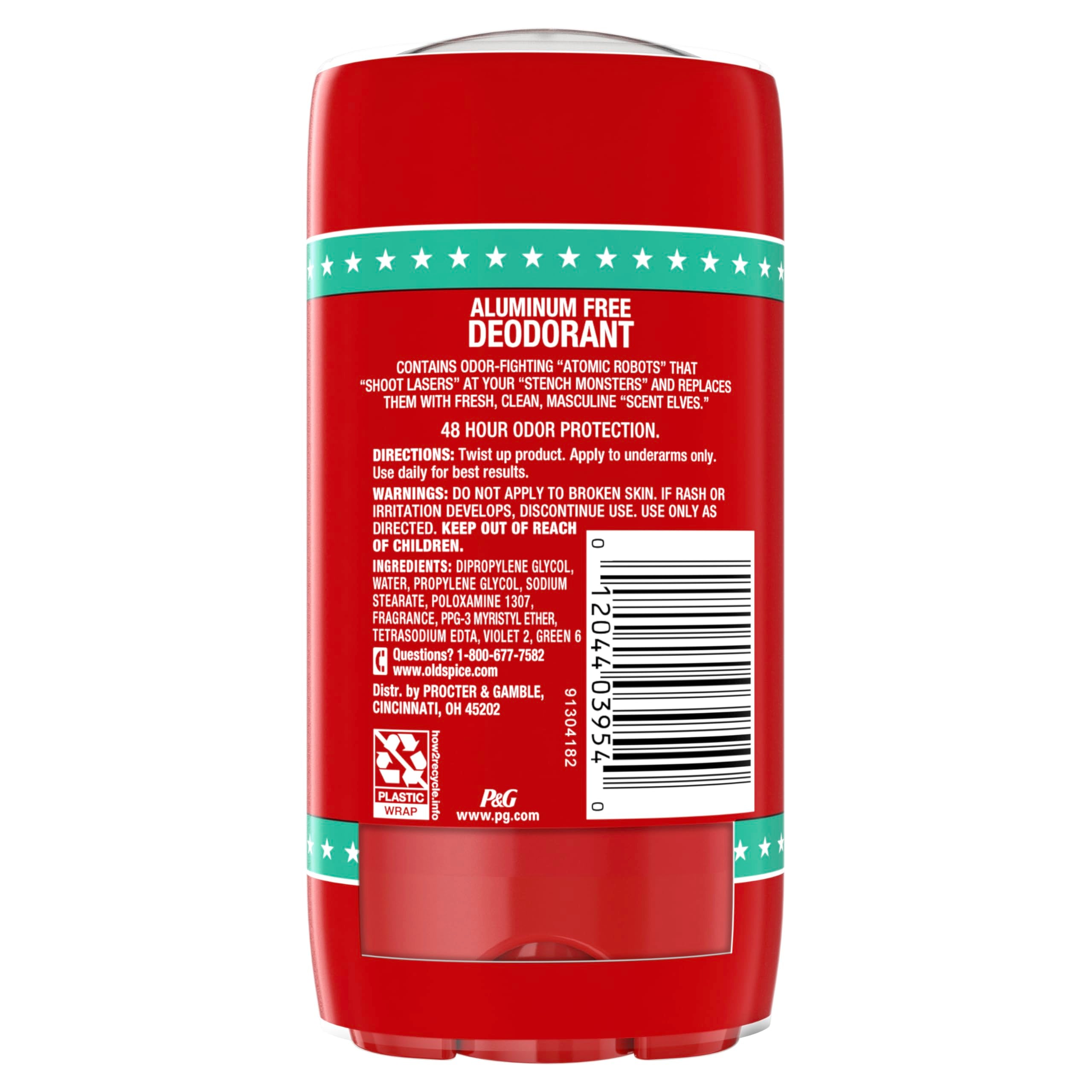 Old Spice two-pack packaging highlights value and all-day freshness.