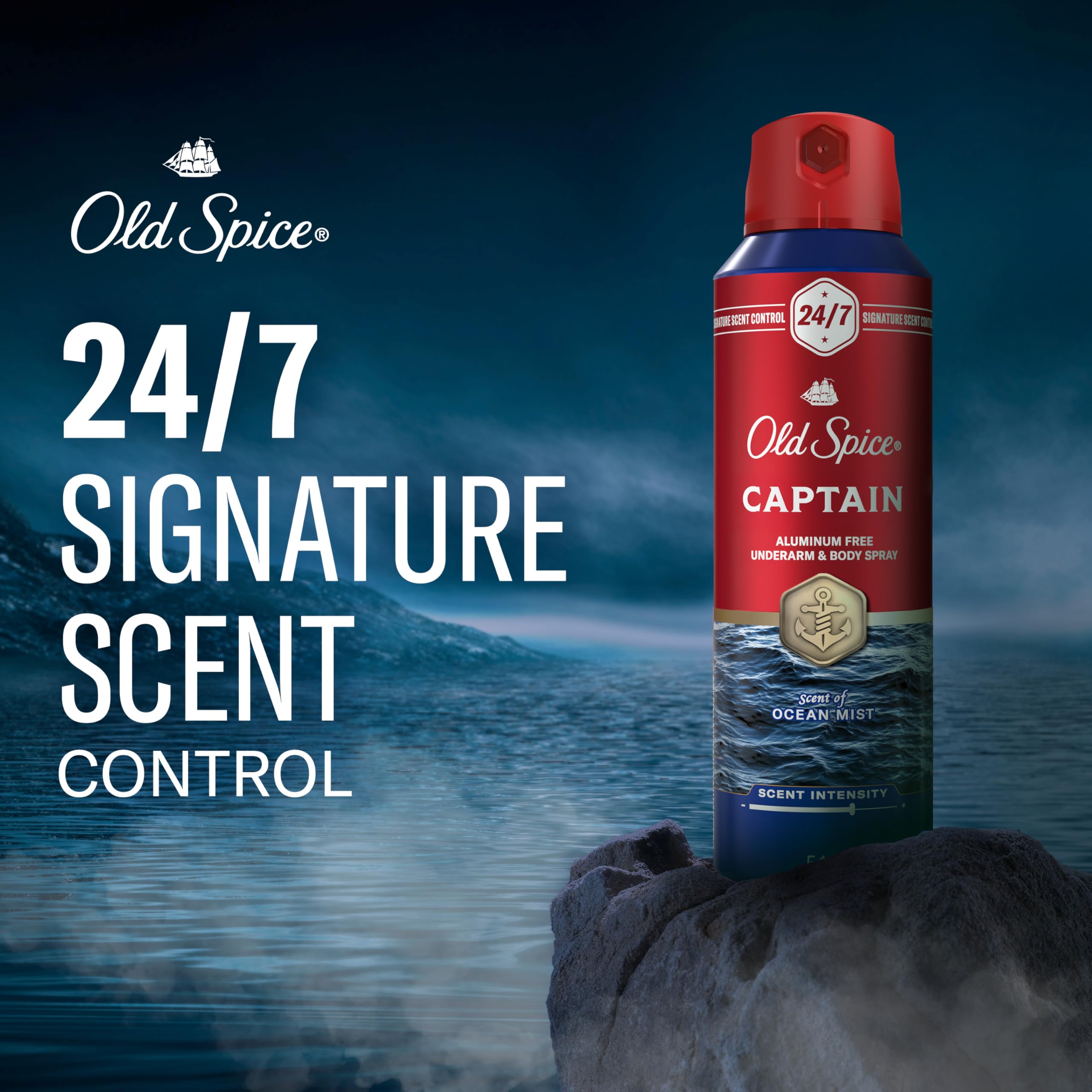 Old Spice three-pack body spray for men, value bundle.
