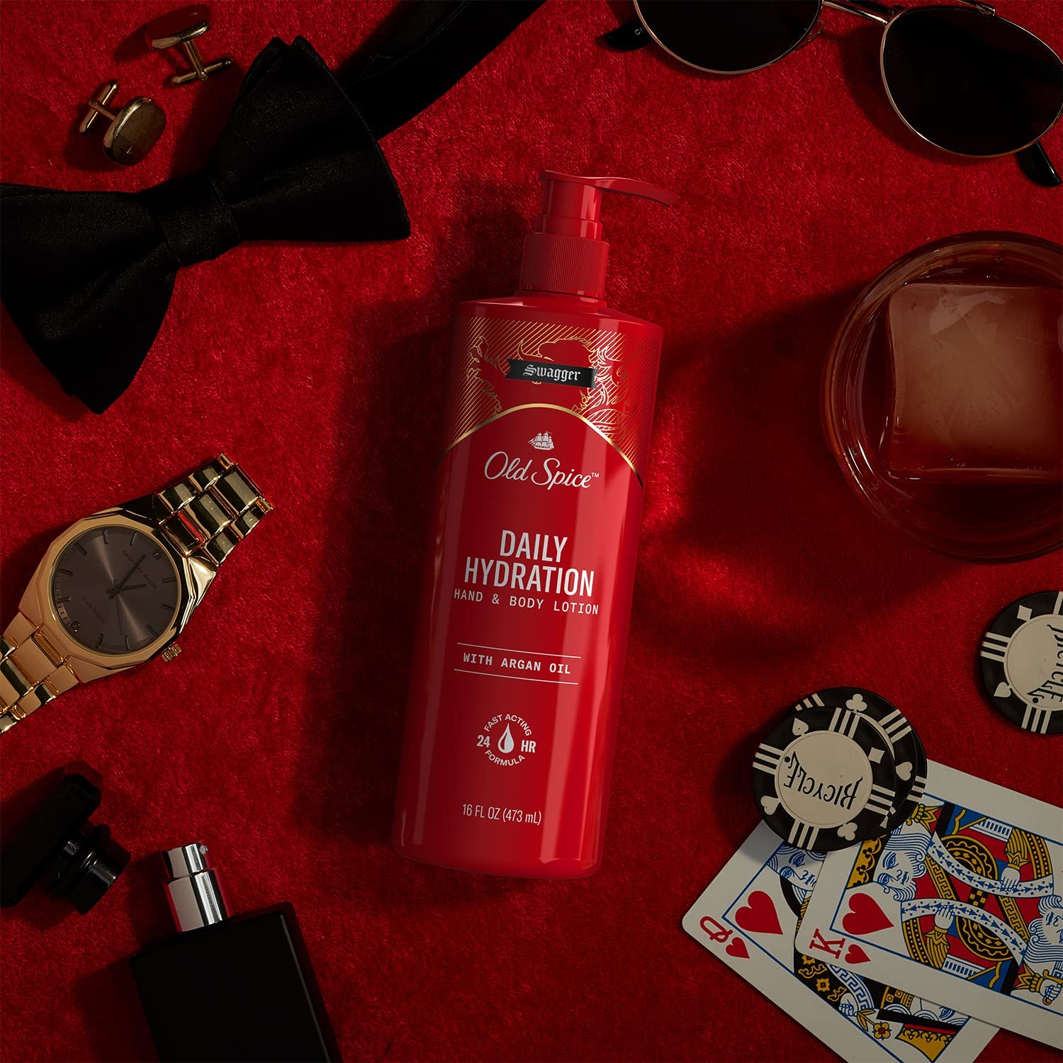 Four Old Spice bottles displayed for easy routine shopping.