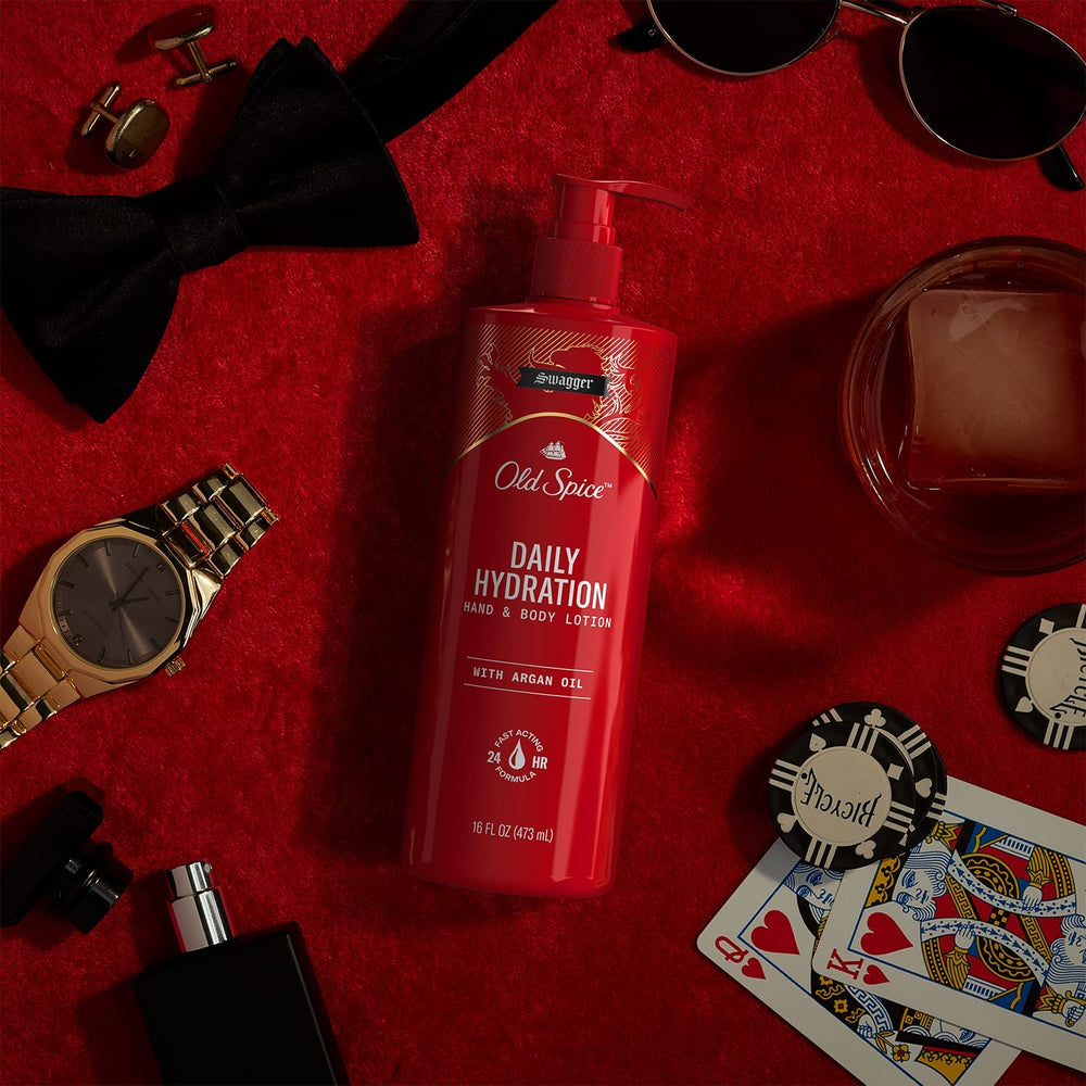 Four Old Spice bottles displayed for easy routine shopping.