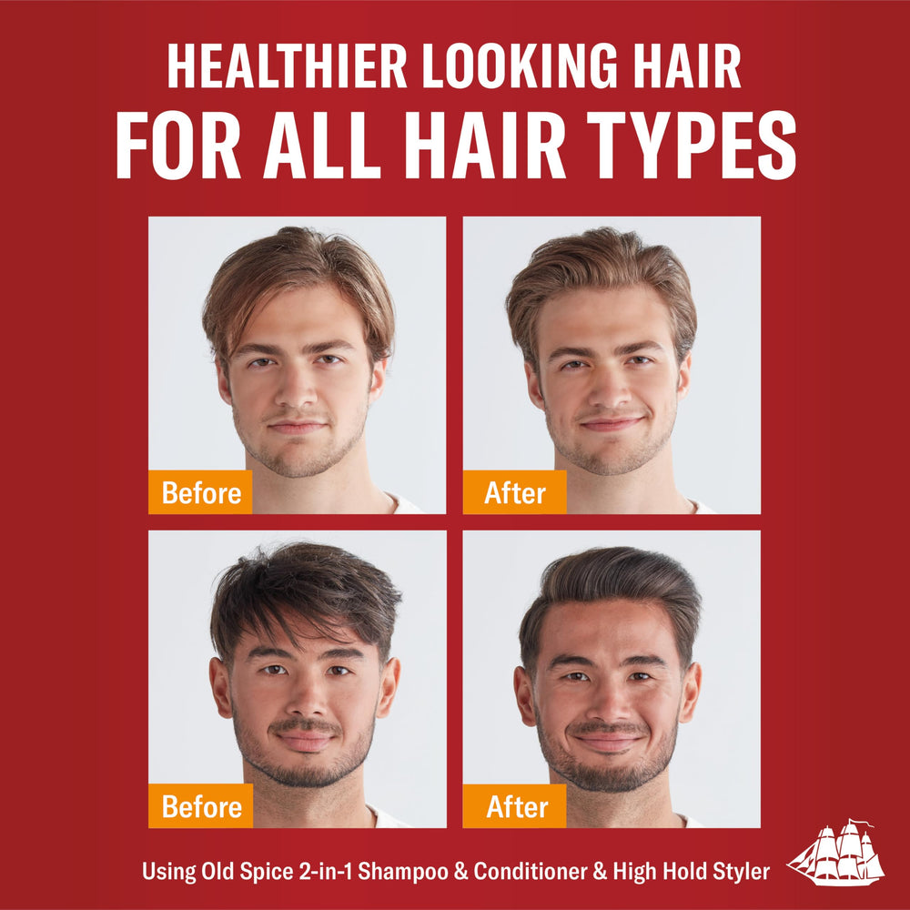 Old Spice Stay-In-Place, pasta de peinado cabello-hidratado, ofrece aspecto mas lleno y saludable.