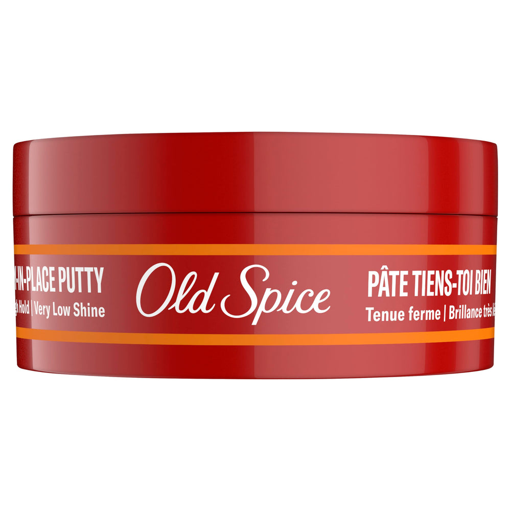Old Spice Stay-In-Place, pasta de peinado control-preciso, permite definir formas con facilidad.