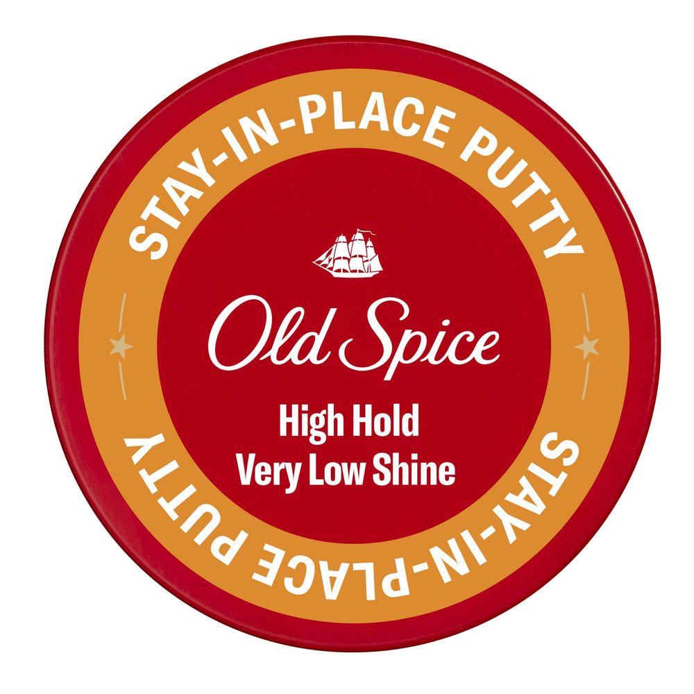 Old Spice Stay-In-Place, pasta de peinado fijacion-alta, ofrece control duradero para estilos definidos.