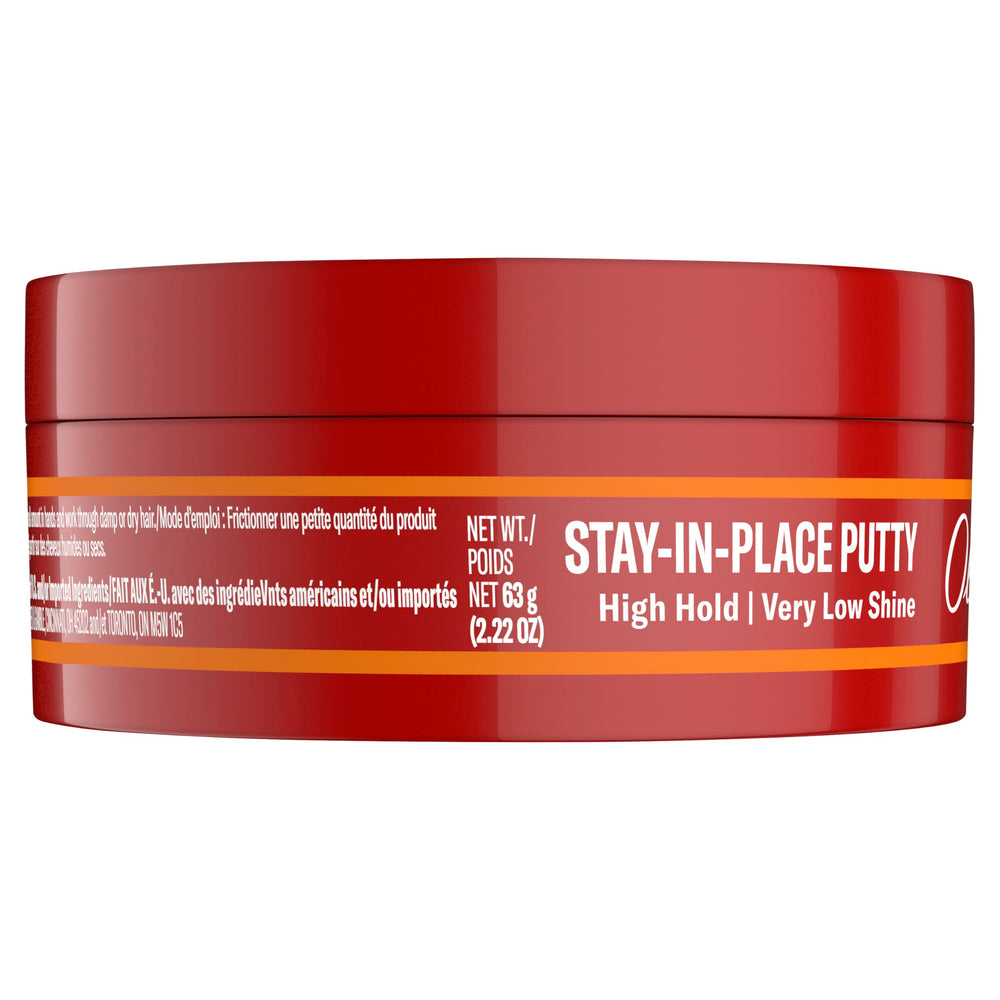 Old Spice Stay-In-Place, pasta de peinado textura-suave, sensacion agradable al peinar.