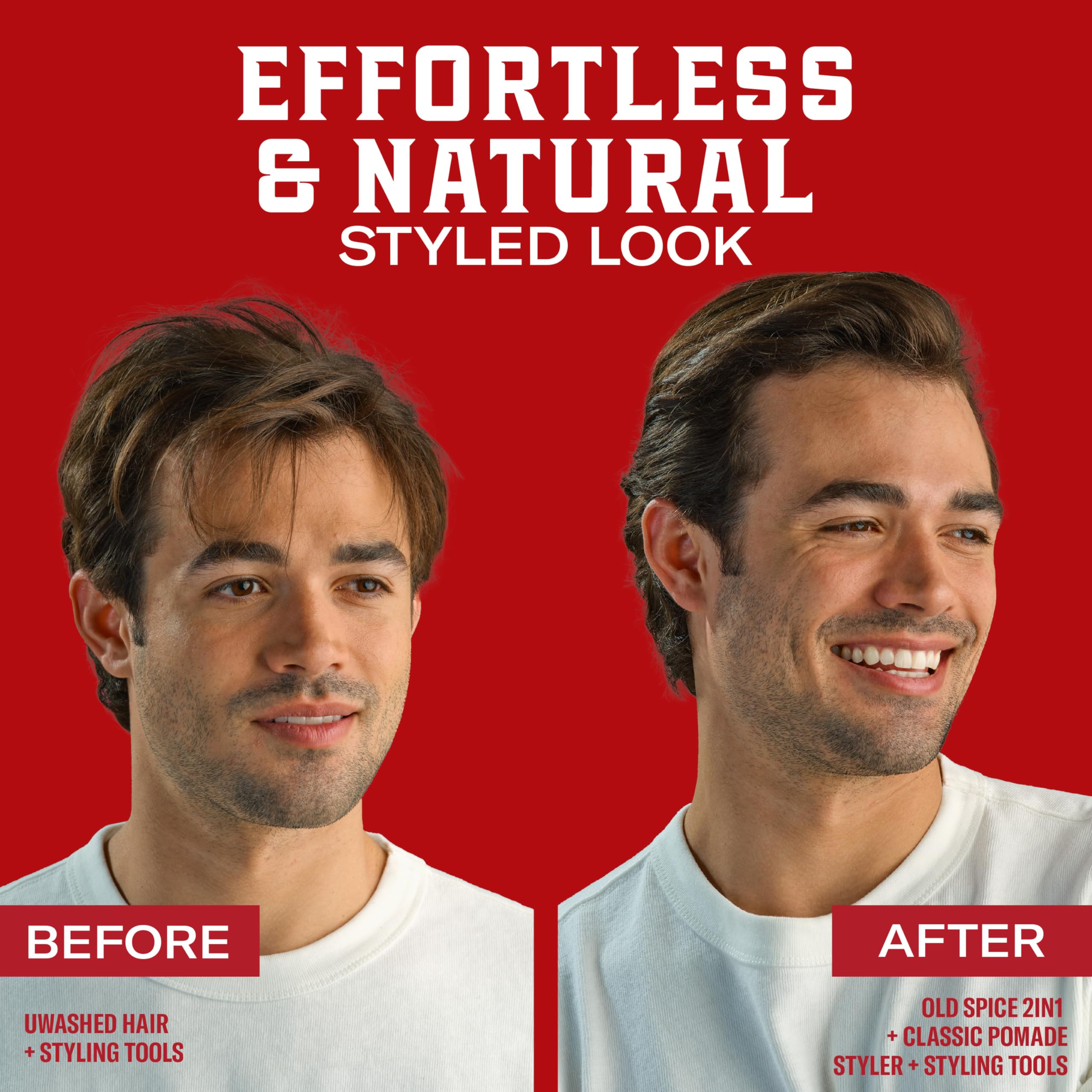 Old Spice pomada sin parabenos y sin sulfatos para uso diario.