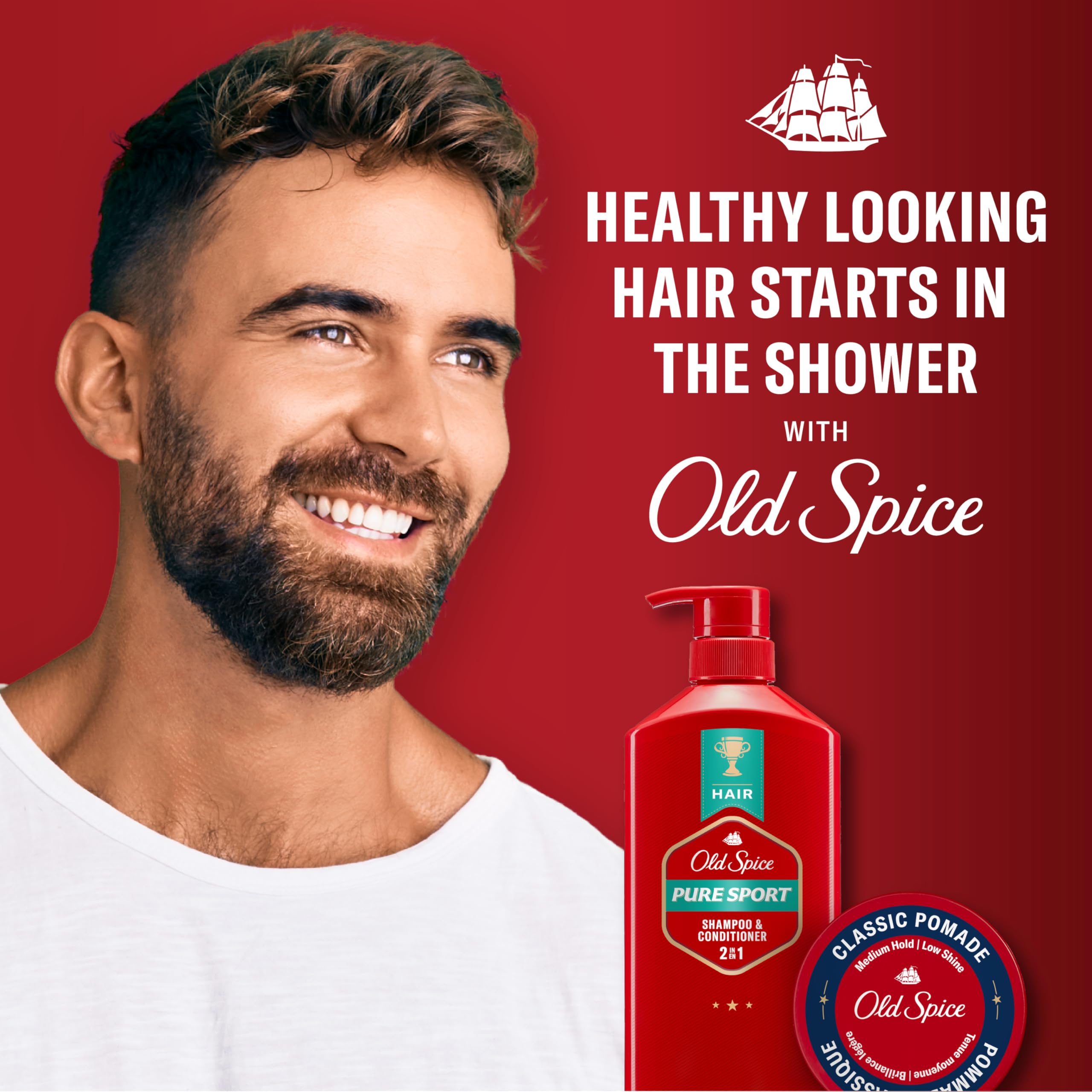 Old Spice Pure Sport fragancia estilo barbería para uso diario