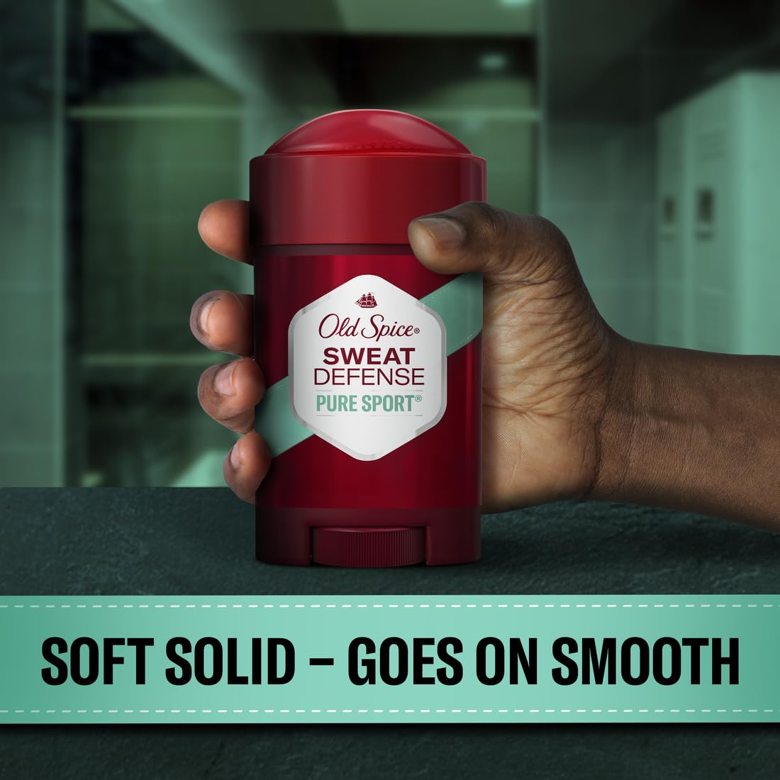 Old Spice Pure Sport Soft Solid six-pack image showing value and convenience