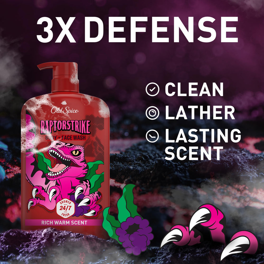 Old Spice Raptorstrike espuma rica ideal para limpieza completa