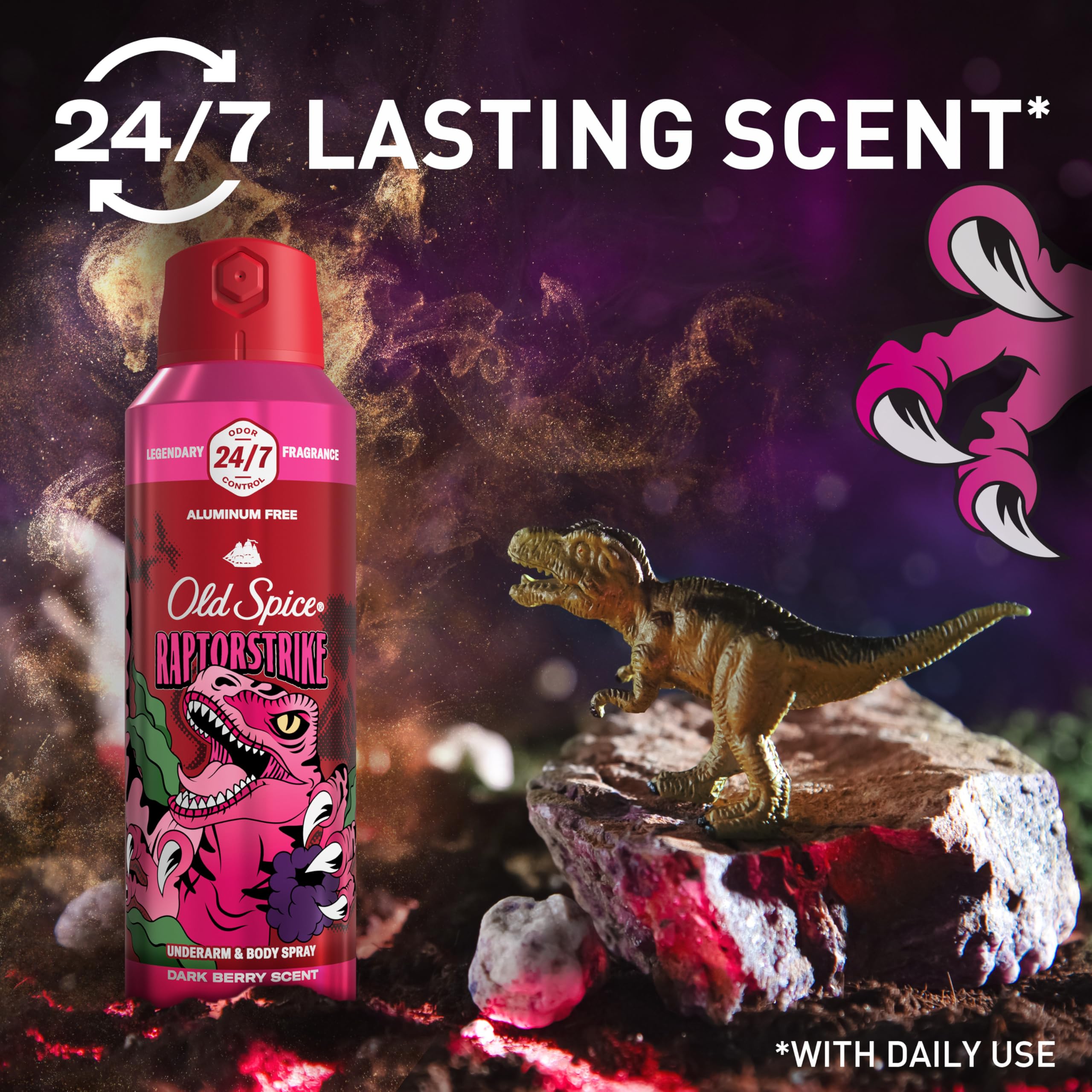 Old Spice desodorante en spray sin aluminio, fragancia tipo perfume todo el día