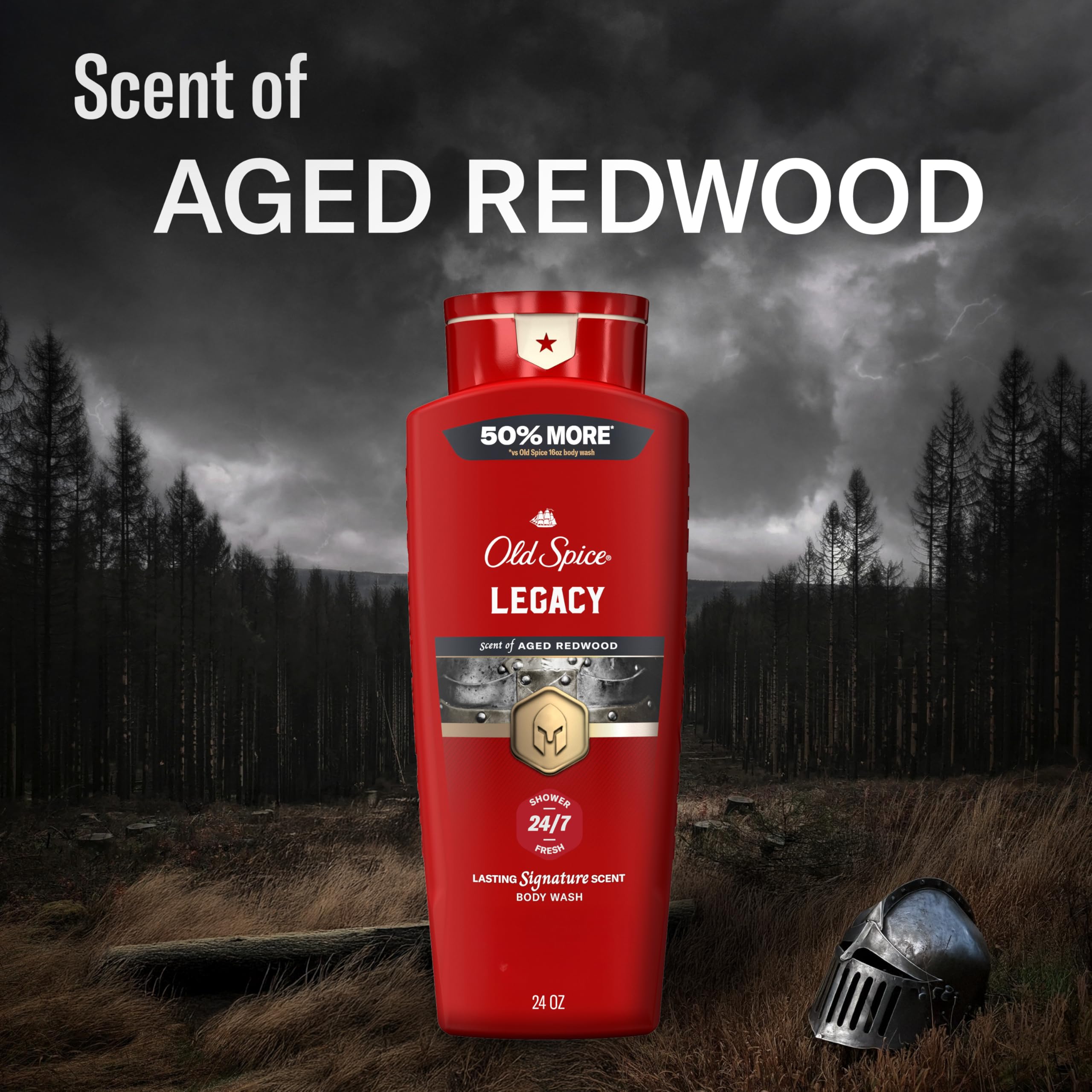 Old Spice Red Collection masculine fragrance conveys bold daily impression.