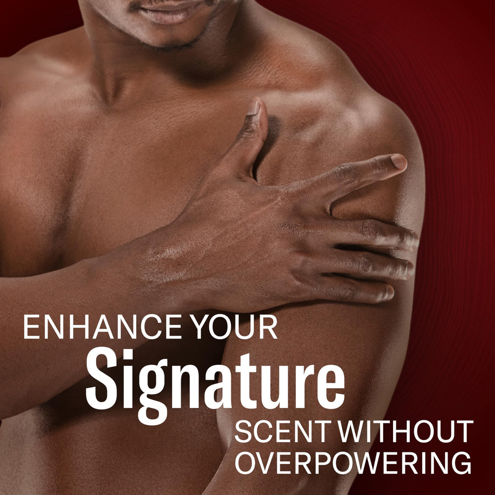Old Spice red collection packaging closeup highlighting versatile grooming options.