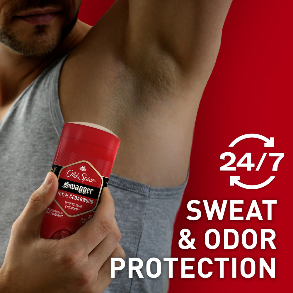 Old Spice Red Zone Swagger packaging closeup for premium grooming.