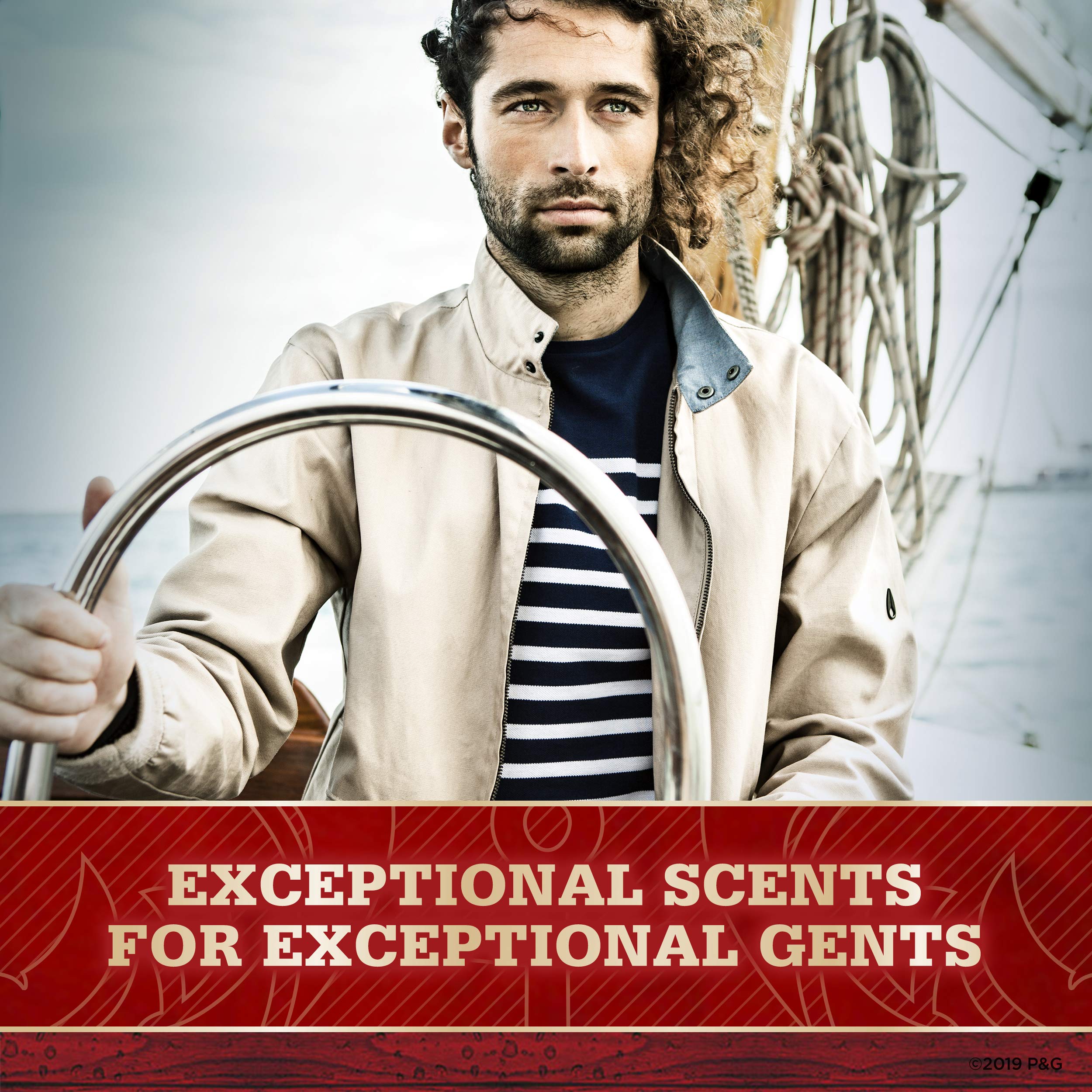 Old Spice Lime and Cedarwood scent label for outdoorsy freshness.