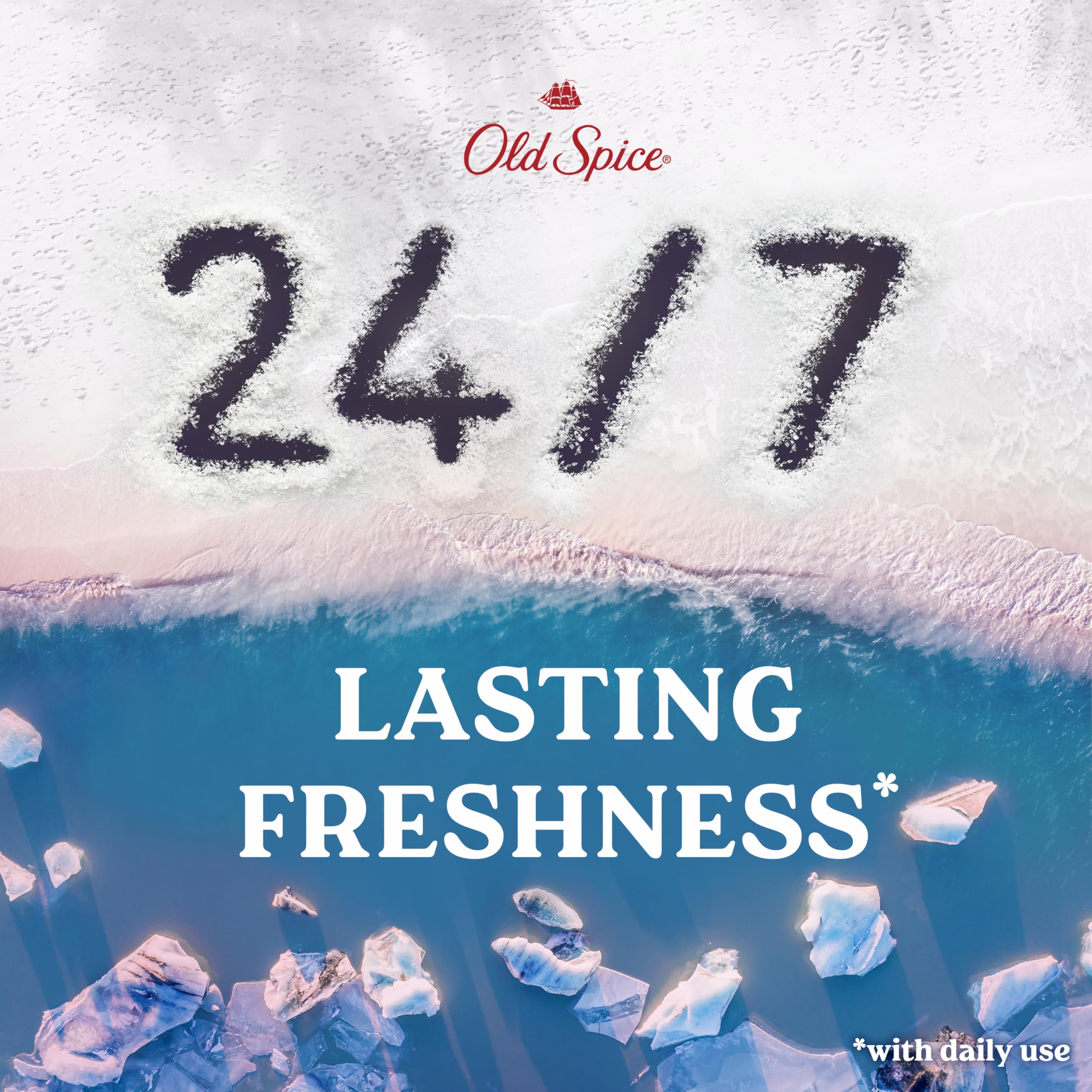 Old Spice renovación con vitamina B3 para piel suave durante el día.
