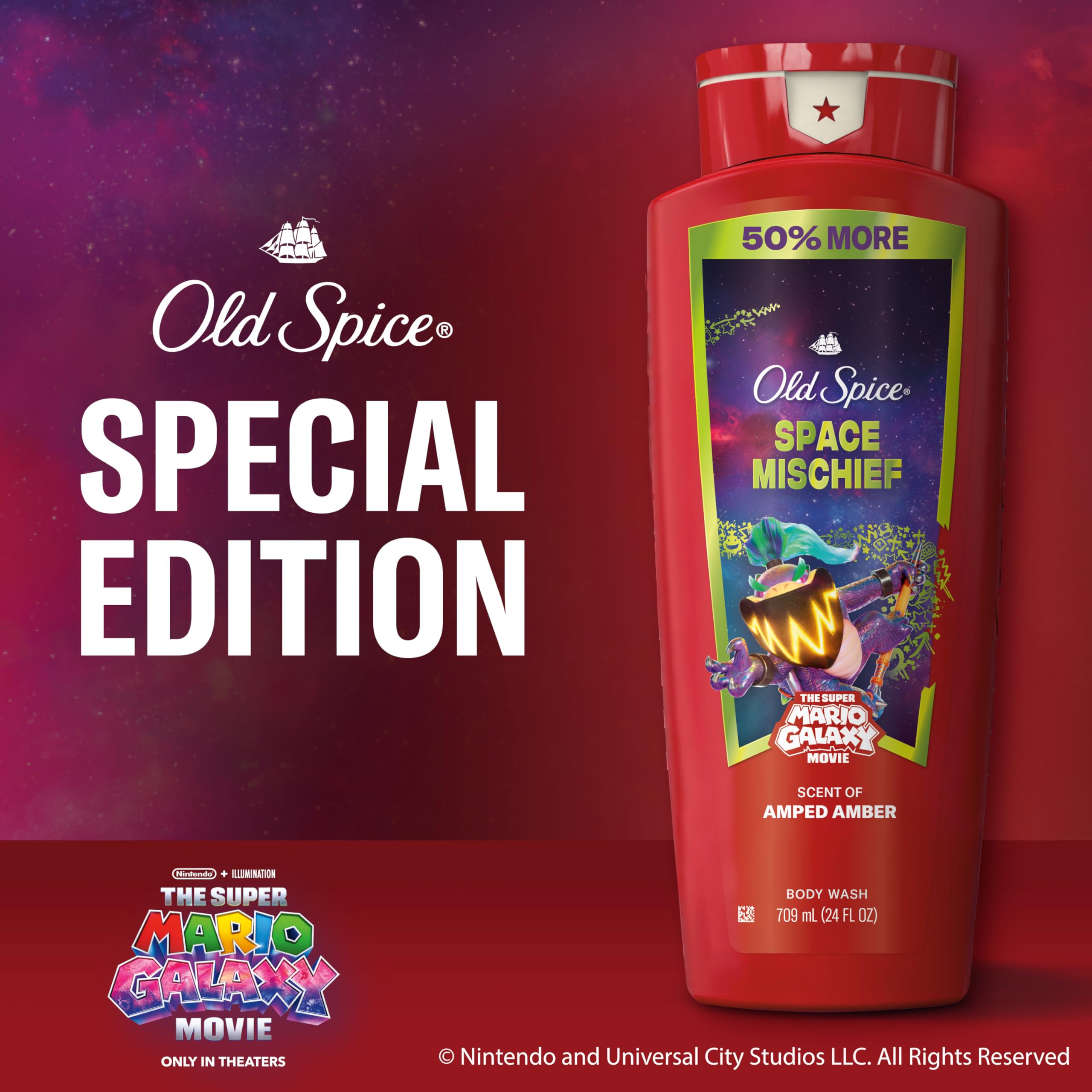 2-in-1 Space Mischief body and face wash in use for convenience