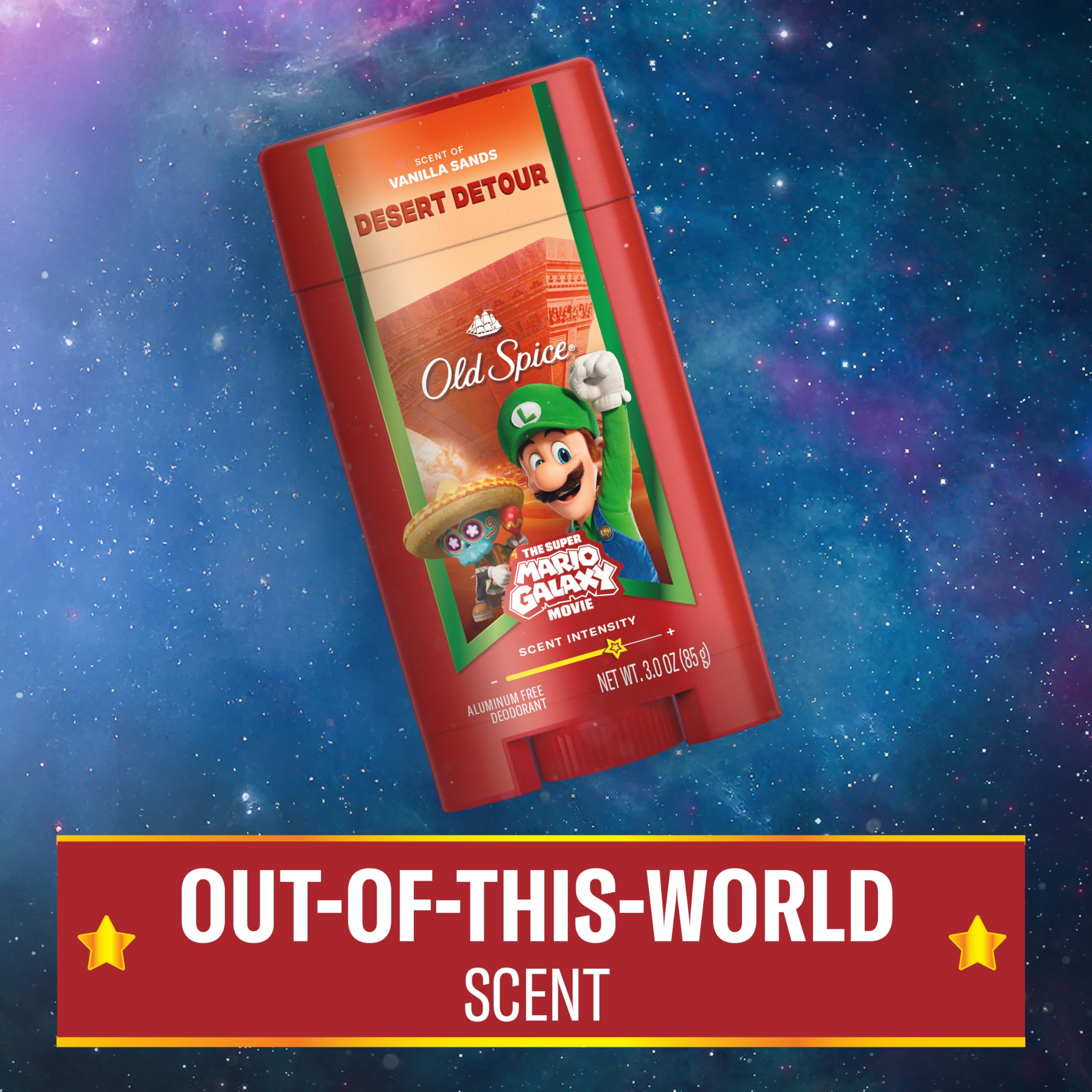 Old Spice special edition box celebrating The Super Mario Galaxy collaboration.