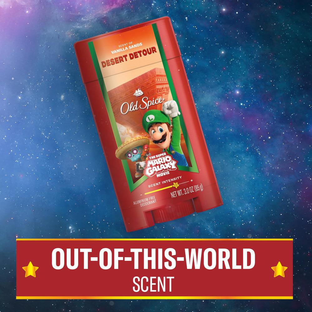 Old Spice special edition box celebrating The Super Mario Galaxy collaboration.